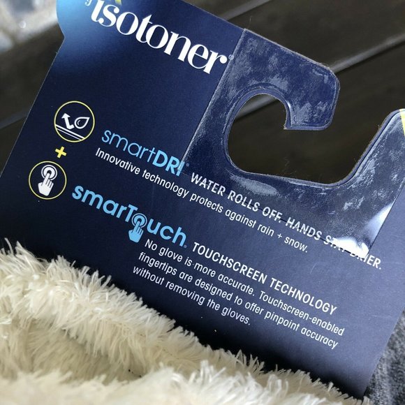 Isotoner Womens SmartDri Microfiber Glove SmartTouch Technology Cognac Brown S/M - Picture 6 of 6